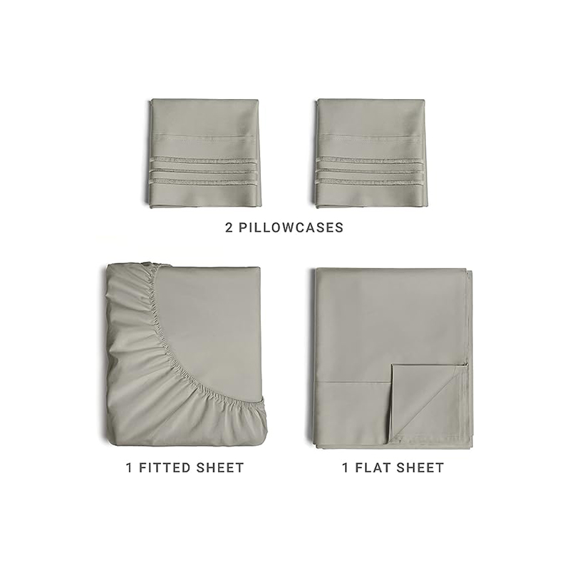 D00001 ชุดผ้าปูที่นอนไมโครไฟเบอร์ 4 ชิ้น